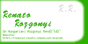 renato rozgonyi business card